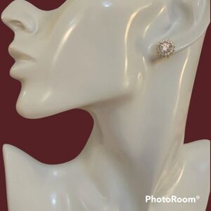 3/$30 Formal Bridal Halo Crystal Nebula Post Earrings